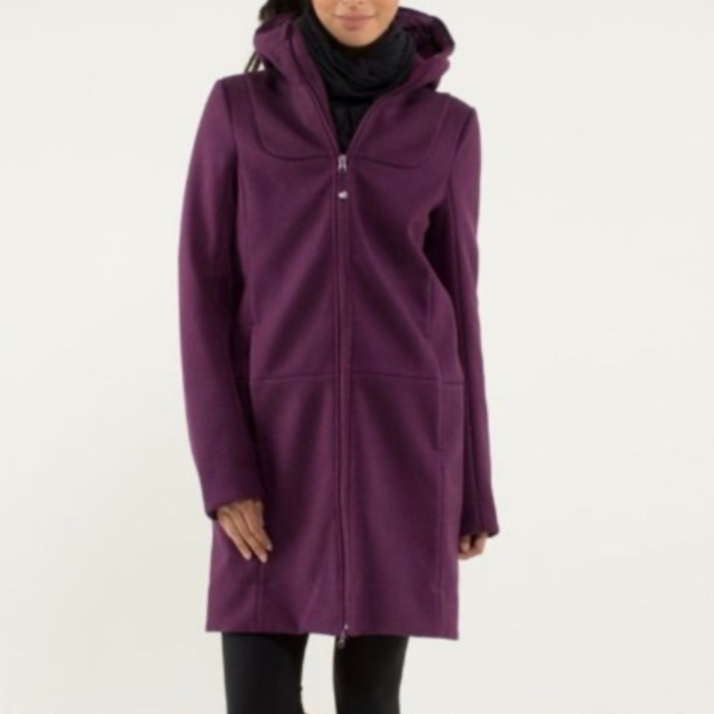 Lululemon City Softshell Tweed Plum Jacket Size ~6